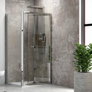 Kamalu KM4000S Box Doccia Moderno 90x70cm Senza Telaio, Porta Pieghevole 90cm, Piatto Rettangolare, Walk-In, Alluminio 8mm per Bagno - Product Image 1