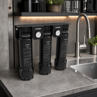 Système de filtration d'eau certifié NSF à trois étapes, filtre à eau sous évier à charbon actif pour résidences, hôtels et restaurants