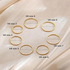 Wholesale Hot Sale Fashion Jewelry 18K Gold Plated Stainless Steel 7-piece <strong>Rings</strong> <strong>Sets</strong> Minimalist Thin Circle <strong>Stacked</strong> <strong>Ring</strong> Women - Product Image 6