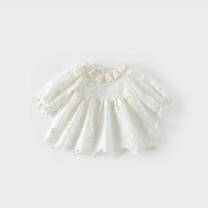 Vestito Autunnale alla Moda per Bambina, Maniche Lunghe, Tinta Unita, Dolce, in Lana, ODM, Jacquard, Stile Principessa - Product Image 6