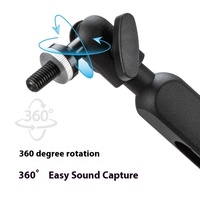Bras de microphone réglable haut de gamme et support pour téléphone |   Support universel à bras articulé pour diffusion en direct et enregistrement, profil bas
