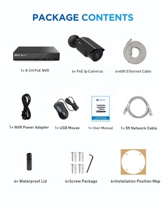 Système de caméra CCTV 4COVR 4Pcs 8Mp 4K, <span class=keywords><strong>kit</strong></span> NVR <span class=keywords><strong>8</strong></span> canaux 2TB, ensemble complet, détection de mouvement AI, vision nocturne, <span class=keywords><strong>surveillance</strong></span> vidéo IP noire - Product Image 6