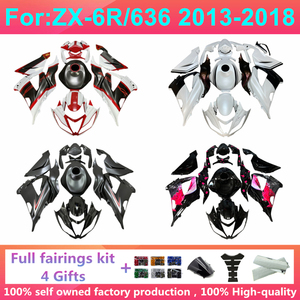 Nouveau kit de carénage complet ABS pour moto compatible avec <span class=keywords><strong>KAWASAKI</strong></span> Ninja ZX6R 636 ZX-6R 2013 2014 2015 2016 2017 <span class=keywords><strong>2018</strong></span> Kits de carénage Carrosserie - Product Image 1