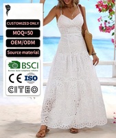 Robe élégante sans manches en dentelle brodée, nouvelle collection OEM pour femmes