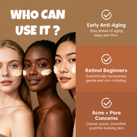 Crème Visage Anti-Âge au Rétinol et à l'Acide Salicylique 2% en Gros, Faible MOQ, Hydratante, Raffermissante et Éclaircissante pour Tous Types de Peau