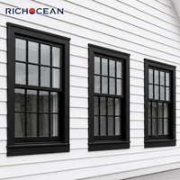Ventanas Verticales de Doble Hoja de Aluminio Resistentes a Huracanes RICHOCEAN, Insonorizadas, con Doble Acristalamiento, Fáciles de Limpiar
