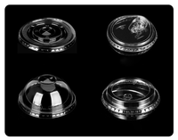 Gobelets en plastique PET transparent jetables personnalisés avec logo, 12 oz/16 oz/20 oz, écologiques, pour café à emporter, boissons froides, grandes fêtes, couvercle personnalisé