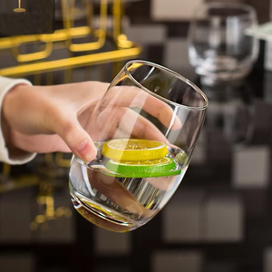<span class=keywords><strong>Tasse</strong></span> à eau moderne en verre cristal simple, monocouche, transparente, en forme d'œuf, grande capacité, sans couvercle, sans poignée, résistante à la chaleur - Product Image 4