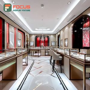 Luxury Jewelry Showcase Cabinet Metal Frame Boutique Space Display Cabinet - Product Image 4