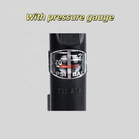 Mini pompe à vélo haute pression en alliage d'aluminium à double cylindre 120 PSI, légère, étanche, portable, avec baromètre