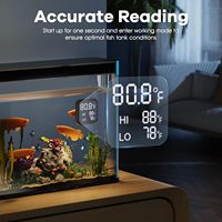 Thermomètre intelligent pour aquarium, affichage numérique LED, alarme, alerte de température élevée/basse 0,9F
