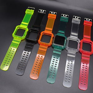 Bracelet de montre en silicone souple transparent TPU 42 mm 44 mm avec étui de <span class=keywords><strong>protection</strong></span> pour <span class=keywords><strong>Apple</strong></span> <span class=keywords><strong>Watch</strong></span> Series 6 <span class=keywords><strong>SE</strong></span> - Product Image 6