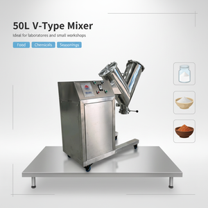 เครื่องผสมแบบตัววีสำหรับผงและเม็ด วัสดุสแตนเลส ขนาด 10กก. 20ลิตร 30ลิตร 50ลิตร สำหรับการสอน การวิจัย และการศึกษาทางวิทยาศาสตร์ - Product Image 1