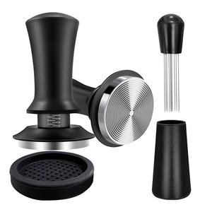 Tamper de Café Espresso Calibrado con Logotipo Personalizado de 51, 53, 58 mm, Prensador de Café de Fuerza Elástica con Resorte - Product Image 1