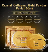 Masque facial en feuille de collagène cristallin doré personnalisé avec logo 2026, hydratant et nourrissant pour le visage et le corps