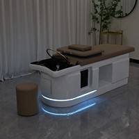 Fauteuil de lavage de luxe Winplus marron pour salon de beauté, spa capillaire, massage thaïlandais et spa japonais pour la tête