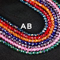Manik-manik Kristal AB 32 Facet Berkilau Tinggi 4/6/8/10mm Manik-manik Kaca Bulat Iridescent untuk Pembuatan Perhiasan Gelang Kalung Tren SS2026