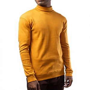 Camiseta de Manga Larga para Hombre, Cuello Alto Acanalado, Logotipo Personalizado OEM, Venta al Por Mayor de Fábrica, Multicolor, Mezcla de Algodón/Poliéster de Alta Calidad, 220 GSM - Product Image 5