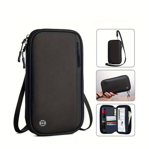 Housse de protection pour documents, <span class=keywords><strong>pochette</strong></span> à suspendre au cou, sac organisateur transversal pour <span class=keywords><strong>billets</strong></span> d'avion à l'étranger, sac à bandoulière, portefeuille de voyage, porte-cartes de passeport - Product Image 2