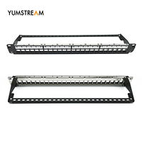 Panneau de brassage modulaire mural non équipé 19 pouces 1U UTP RJ45 Cat5e Cat6a 24 ports Cat6