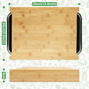 <span class=keywords><strong>Grande</strong></span> <span class=keywords><strong>planche</strong></span> à découper <span class=keywords><strong>en</strong></span> <span class=keywords><strong>bois</strong></span> de bambou écologique avec plateau <span class=keywords><strong>en</strong></span> acier inoxydable 304 - Product Image 2