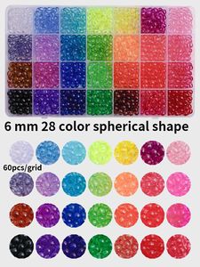 Oferta: Cuentas de Acrílico Cristal de 28 Colores, 4/6/8mm, para Hacer Pulseras, Collares y Joyería DIY - Product Image 5
