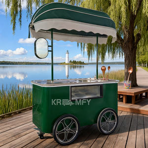 Carrito de Helados Móvil, Kiosco Ambulante, Carrito de Flores para Exteriores - Product Image 3