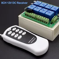 24V & 12V DC 8 Canaux Relais Rele Module Télécommande 8CH RF Récepteur + 433Mhz Transmetteur Momentané Verrouillé Bascule