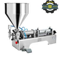 Machine de remplissage semi-automatique horizontale pneumatique de haute précision pour boissons, huile, crème, miel, sauce, shampoing, cosmétiques et produits visqueux