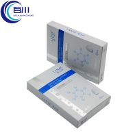 Caja de Embalaje Cosmética Plegable Ecológica de Papel Plateado Premium para Mascarillas Faciales, Frascos de Maquillaje, Aceites Esenciales o Productos de Perfumería