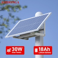 Système de stockage d'énergie solaire hors réseau 30W 18Ah pour maison, ferme, île, extérieur, routeur 4G, éclairage, caméra de surveillance