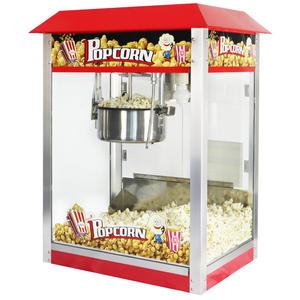 Máquina de palomitas de maíz con carrito para cine, snack bar, máquina de palomitas de maíz comercial con iluminación interna - Product Image 5