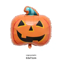 Grands ballons transfrontaliers en aluminium fantôme citrouille pour décorations de fête d'halloween en gros disponibles