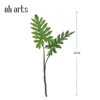 Oh Arts grosir Real Touch tanaman phildendron Monstera ornamen daun Monstera buatan untuk dekorasi pernikahan