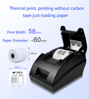 Printer Mini 58mm portabel Label harga lengket dan Label kode batang pakaian untuk penggunaan POS logistik gudang restoran