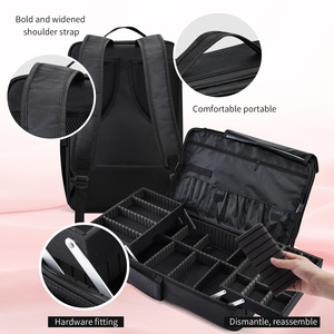 Công suất lớn đa chức năng Trường hợp cắt tóc Train Ba Lô Xách Tay salon làm tóc mỹ phẩm lưu trữ Vali thân thiện với môi - Product Image 4