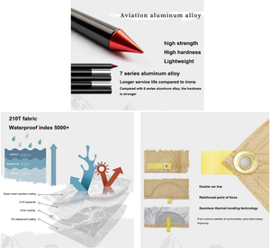YAHENG-tienda de campaña de lluvia, refugio portátil <span class=keywords><strong>para</strong></span> picnic, <span class=keywords><strong>sombra</strong></span>, carpa grande, hoja de mosca <span class=keywords><strong>para</strong></span> acampar - Product Image 3