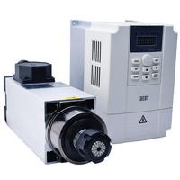 Mandrin HQD 3,5 kW GDF46-18Z/3.5 ER25 refroidi par air avec roulement pour perçage, gravure, découpe du MDF, du contreplaqué, du bois et de l'acrylique