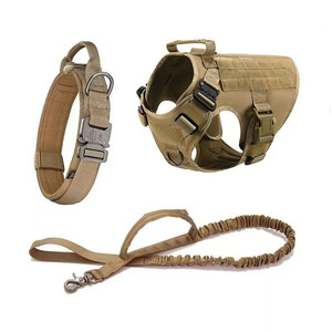 Ensemble de laisse de collier réglable pour animaux de compagnie, gilet d'entraînement de <span class=keywords><strong>berger</strong></span>, harnais tactique pour chien avec tissu en nylon pour la marche - Product Image 4