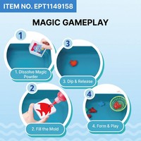 EPT DIY Water Magic Elf Case Set - Boîte de rangement portable 2-en-1 et aquarium avec piscine gonflable en plastique pour enfants de 5 à 13 ans
