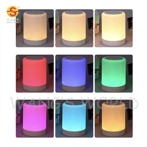 USB Перезаряжаемый Ночной светильник с изменением цвета сенсорный светодиодный ночной Светильник <span class=keywords><strong>Bluetooth</strong></span>-динамик для рабочего стола - Product Image 2