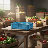 610*150 Paniers en plastique maillé de qualité alimentaire, empilables, légers, solides, durables et écologiques, de la marque JINDU, personnalisables