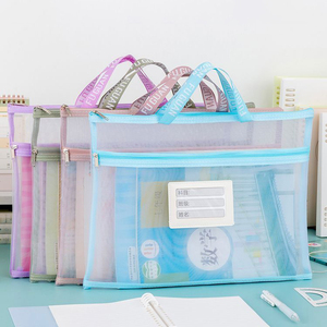 B4 Kích thước hợp pháp Nylon tài liệu túi rõ ràng có thể nhìn thấy lưới dây kéo túi văn phòng trường tập tin giấy đóng gói xử lý hợp pháp nộp hồ sơ sản phẩm - Product Image 6