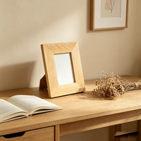 Cadre photo en bois massif de qualité supérieure, paire de supports de bureau pour affichage paysage et portrait, décoration de table pour la maison et le bureau, accessoire d'artisanat pour encadrement photo
