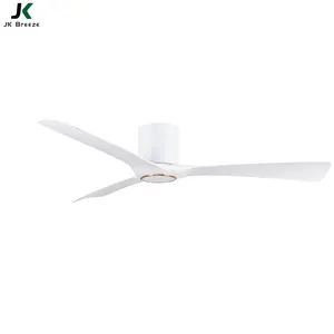 JK ZS-52-22019LK2-WH-PB 52'' AC DC Ceiling Outdoor Acrylic 3 Blade Fan Price 220 Volt Ceiling Fan With Remote Control Outdoor