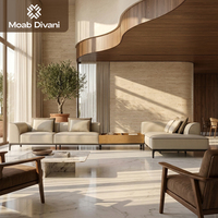 Ensemble de salon de luxe, canapé modulaire en cuir pour villa moderne, grand appartement, décoration de salon, meubles