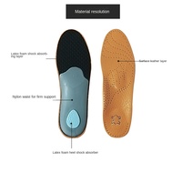 Semelles orthopédiques ZHUOYUE ZY-178 en forme de patte de canard, soutien de la voûte plantaire, nouvelle mousse en nylon et cuir, coussin complet unisexe