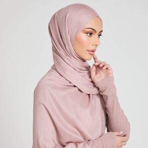 Venta caliente verano Hijab cómodo Modal chal doble puntada ajuste transpirable Color bloqueo para musulmanes Wennuan 180x70cm - Product Image 3
