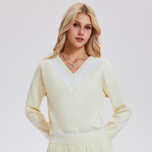 Fabricant de tricots Logo personnalisé <span class=keywords><strong>Col</strong></span> <span class=keywords><strong>V</strong></span> Chemise à manches longues <span class=keywords><strong>Pull</strong></span> <span class=keywords><strong>en</strong></span> tricot Maillots de <span class=keywords><strong>basket</strong></span>-ball de football Pulls - Product Image 1