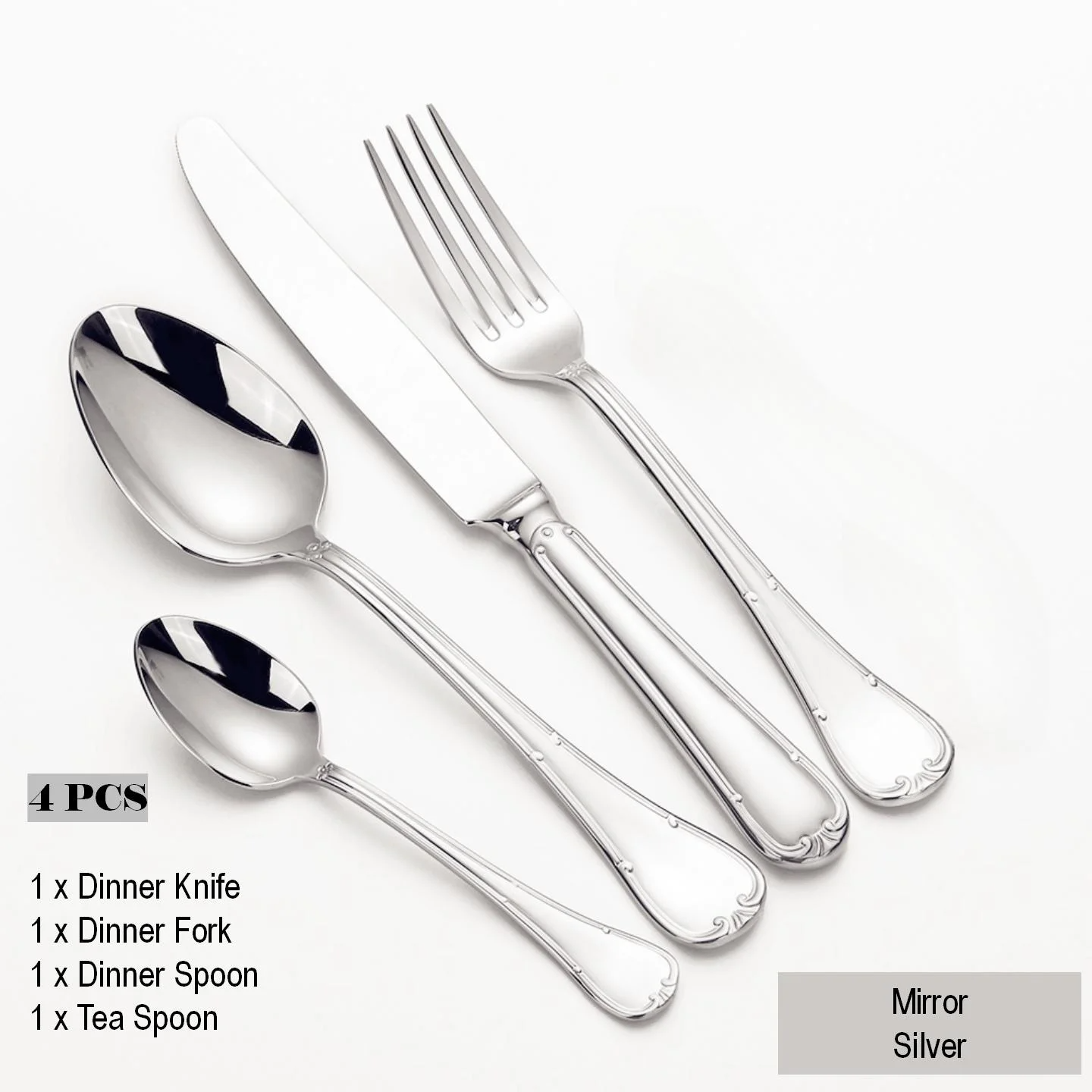 4pcs-Silver